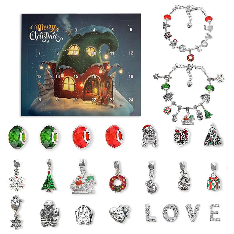 Calendrier de l'Avent 24 jours - Set de bracelets de Noël