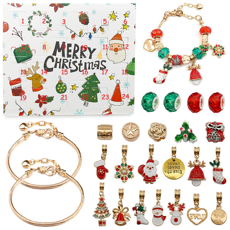Calendrier de l'Avent 24 jours - Set de bracelets de Noël